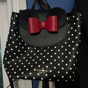 Kate Spade Disney X Minnie Black Multi Backpack NWT